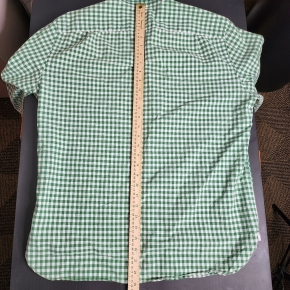 J. Crew Kelley Green Gingham Button Down 100% Cotton Men's Large Shirt - Picture 6 of 11